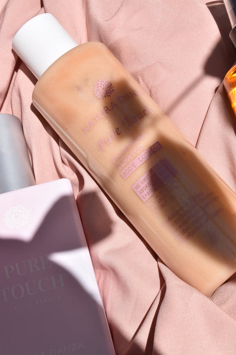 Σετ με άρωμα Πούδρας Pure Touch: Άρωμα και Γαλάκτωμα Σώματος με Glitter 100ml - NATURADANZA