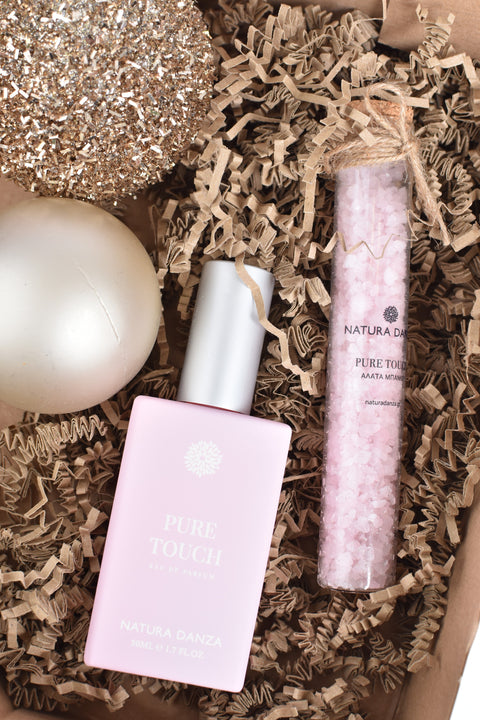 Σετ με άρωμα Πούδρας Pure Touch: Άρωμα 50ml και Άλατα Μπάνιου 65gr