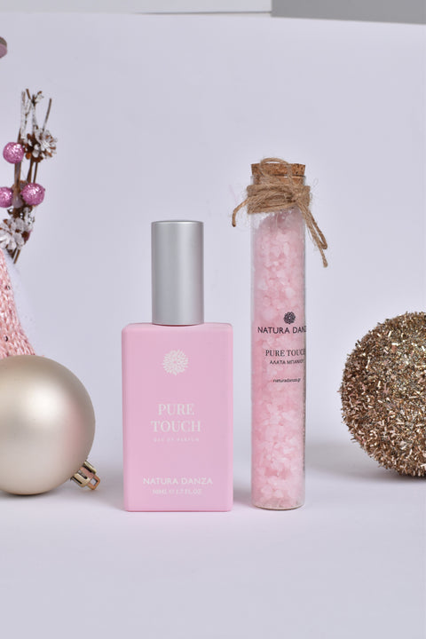Σετ με άρωμα Πούδρας Pure Touch: Άρωμα 50ml και Άλατα Μπάνιου 65gr