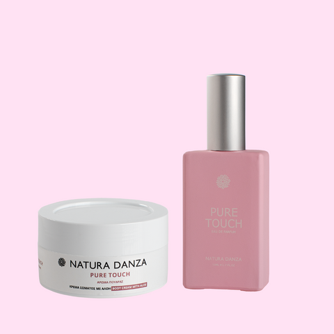 το καλύτερο άρωμα πούδρας pure touch σετ με αρωμα & κρέμα σώματος natura danza