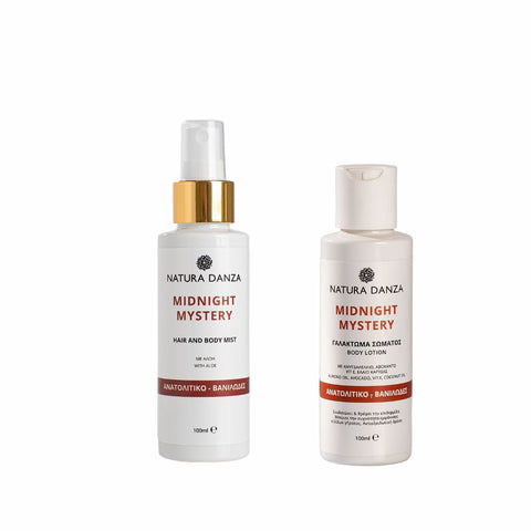 NATURA DANZA Midnight Mystery Duo Set – Unisex ανατολίτικο άρωμα με Hair & Body Mist & Γαλάκτωμα σώματος