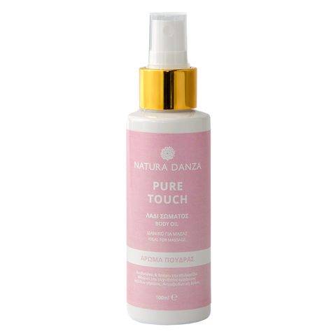 Λάδι Σώματος Pure Touch της NATURA DANZA με άρωμα πούδρας, σε premium 100ml συσκευασία