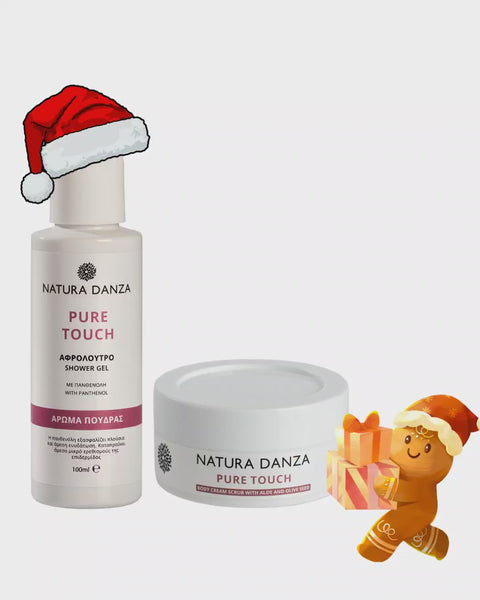 Pure Touch Christmas Gift Set - Αφρόλουτρο 100ml και Scrub Σώματος 75ml
