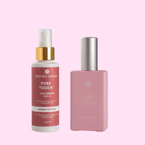 Σετ με άρωμα Πούδρας Pure Touch: Άρωμα και Λάδι Σώματος