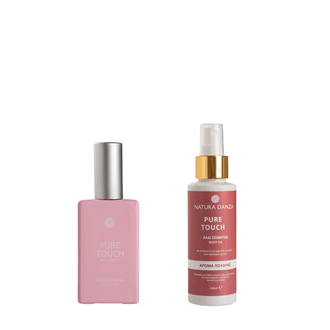Σετ με άρωμα Πούδρας Pure Touch: Άρωμα και Λάδι Σώματος