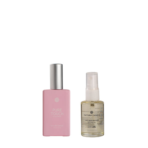 Σετ με άρωμα Πούδρας Pure Touch: Άρωμα και Ξηρό Λάδι Μαλλιών