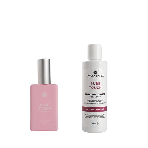 Σετ με άρωμα Πούδρας Pure Touch: Άρωμα και Γαλάκτωμα Σώματος