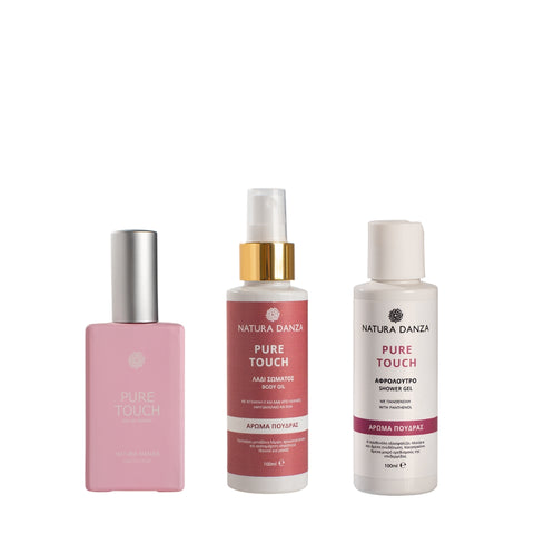 Άρωμα Πούδρας, PURE TOUCH Άρωμα 50ml, Λάδι Σώματος 100ml και Αφρόλουτρο 100ml