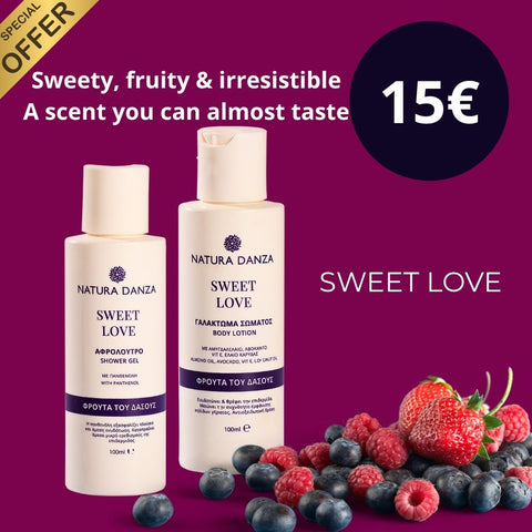 Special offer NATURA DANZA Sweet Love Duo Set – Φρουτώδες άρωμα με αφρόλουτρο & γαλάκτωμα σώματος