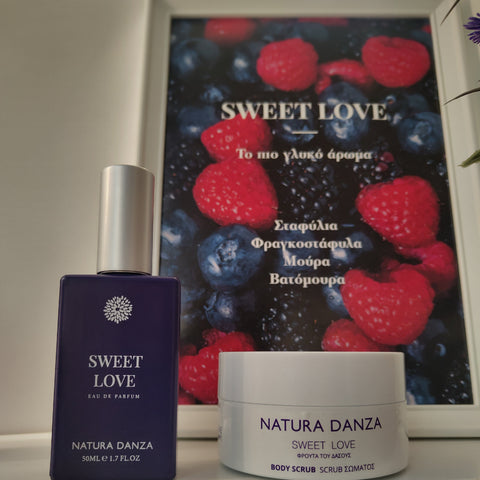 Σετ με το πιο Γλυκό Άρωμα Sweet Love: Άρωμα και Scrub Σώματος